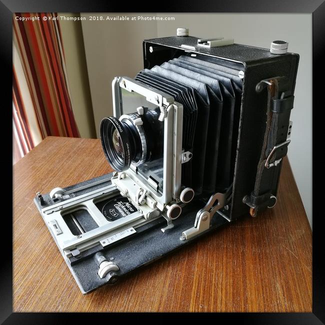 Vintage Camera. Framed Print by Karl Thompson