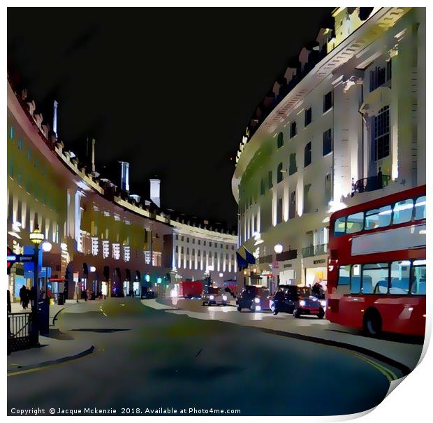 LONDON BY NIGHT Print by Jacque Mckenzie