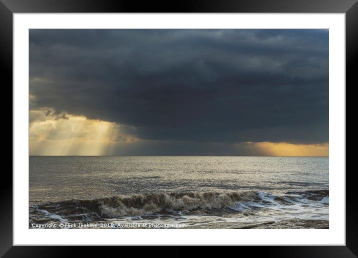 Clouds and Rays over the Bristol Channel Framed Mounted Print by Nick Jenkins
