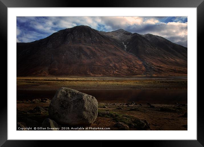 Mountains at Loch Etive  Framed Mounted Print by Gillian Sweeney