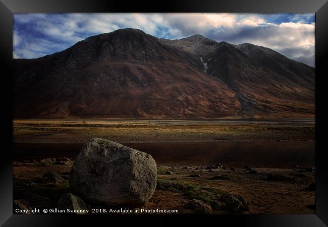 Mountains at Loch Etive  Framed Print by Gillian Sweeney