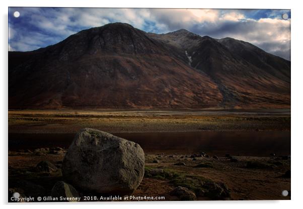 Mountains at Loch Etive  Acrylic by Gillian Sweeney