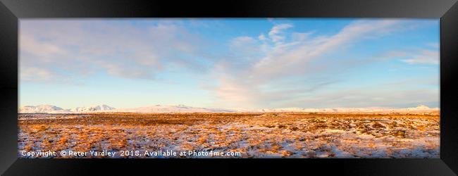 Iceland Winter Panorama Framed Print by Peter Yardley