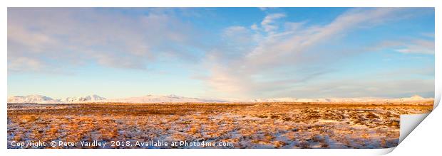 Iceland Winter Panorama Print by Peter Yardley