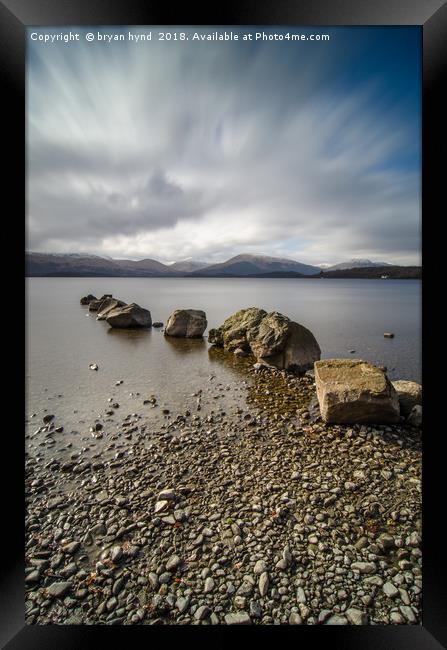 Loch Lomond at Milarrochy Bay  Framed Print by bryan hynd