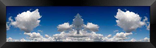 Sky panoramic Framed Print by steve ball