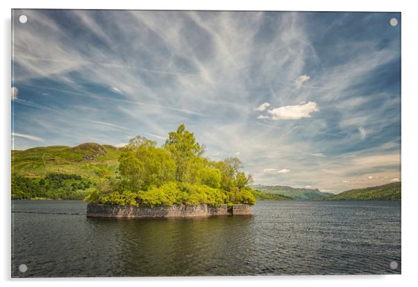 Factors Isle on Loch Katrine Acrylic by Antony McAulay