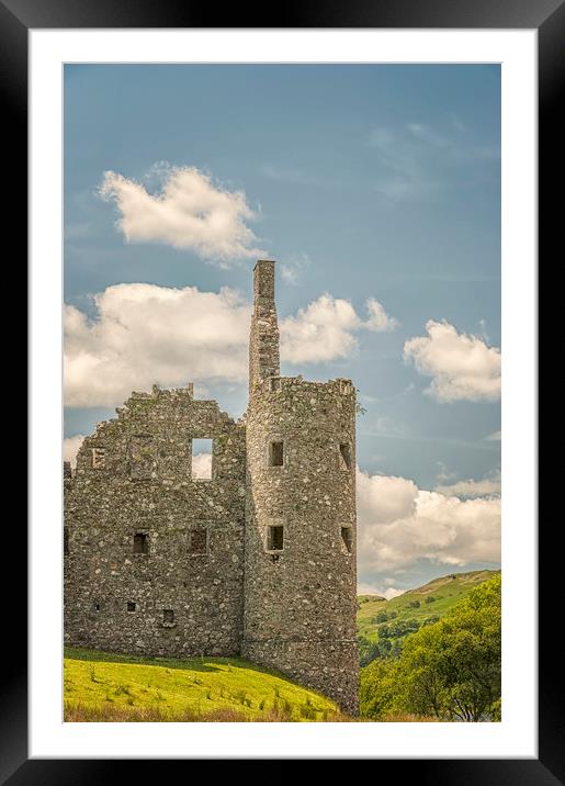 Kilchurn Castle Corner Turret Framed Mounted Print by Antony McAulay