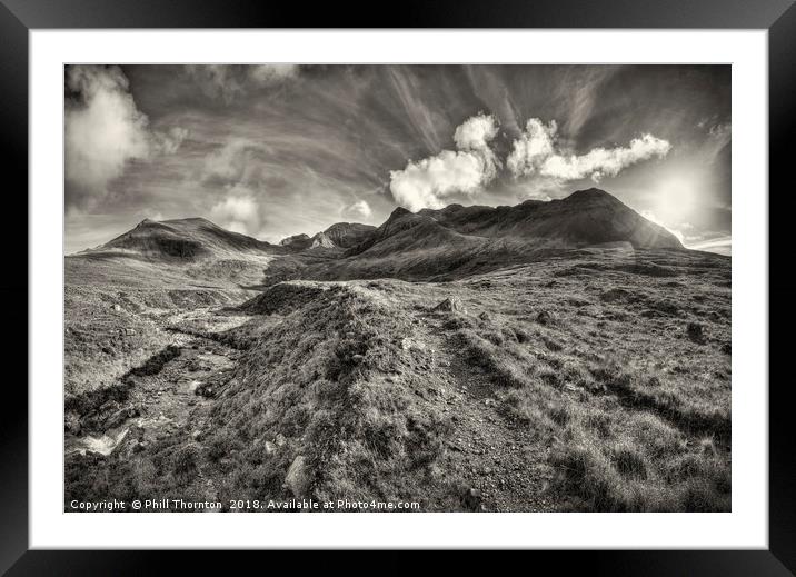 The Black Cuillin Range No. 1 Framed Mounted Print by Phill Thornton