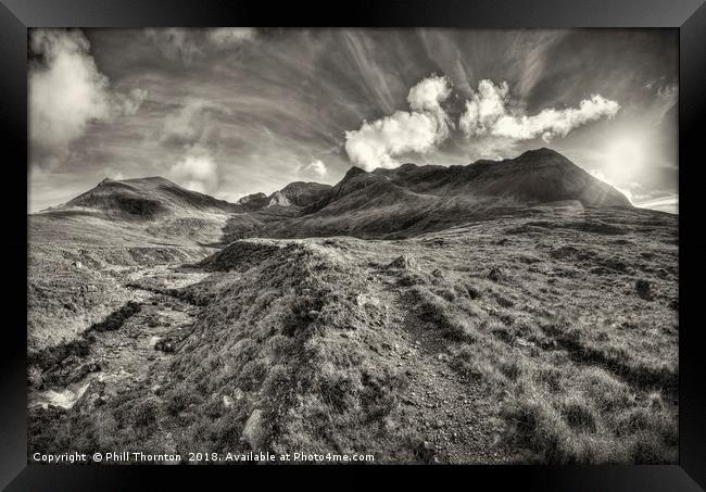 The Black Cuillin Range No. 1 Framed Print by Phill Thornton