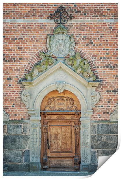 Kristianstad Church Doors Print by Antony McAulay