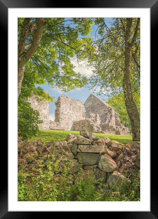 Rya Church Ruin Framed Mounted Print by Antony McAulay