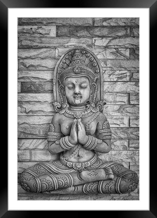 Thai Buddhist Carving Framed Mounted Print by Antony McAulay