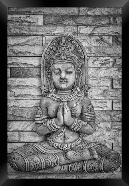 Thai Buddhist Carving Framed Print by Antony McAulay
