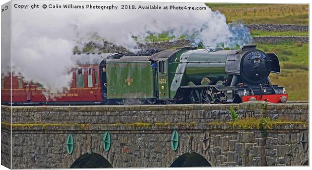 Flying Scotsman At The Ribblehead Viaduct 4 Canvas Print by Colin Williams Photography