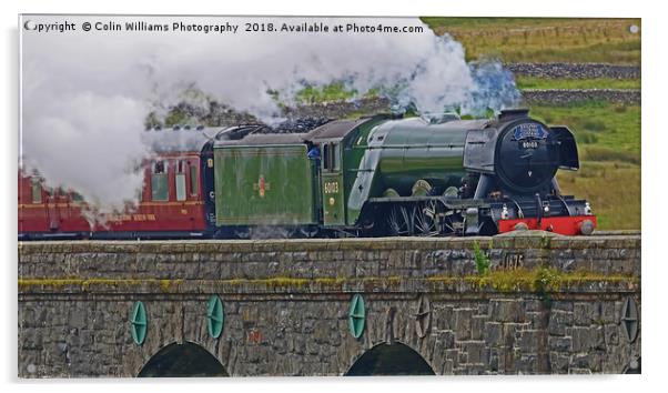 Flying Scotsman At The Ribblehead Viaduct 4 Acrylic by Colin Williams Photography