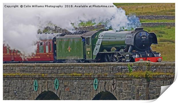 Flying Scotsman At The Ribblehead Viaduct 4 Print by Colin Williams Photography