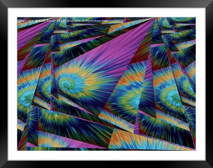 Abstract tie dye Framed Mounted Print by Kate Small
