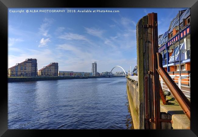The River Clyde, Glasgow, Scotland. Framed Print by ALBA PHOTOGRAPHY