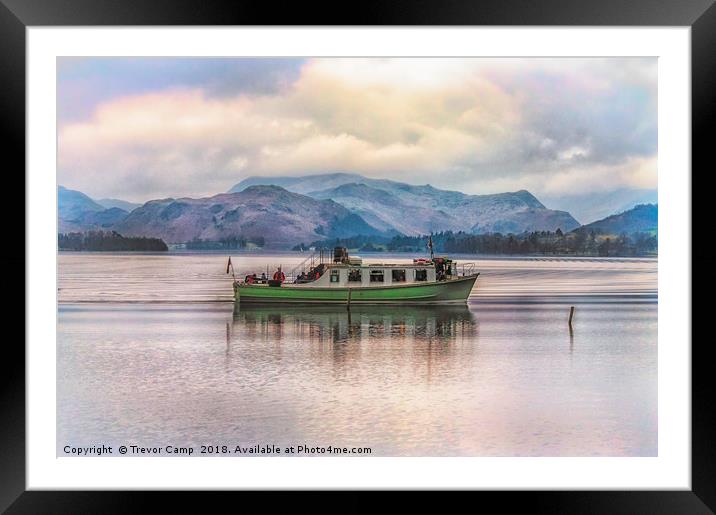 Ullswater Ferry Framed Mounted Print by Trevor Camp