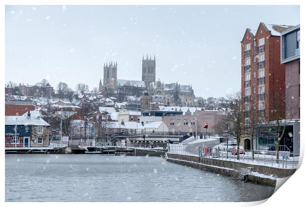 Lincoln in the snow Print by Andrew Scott