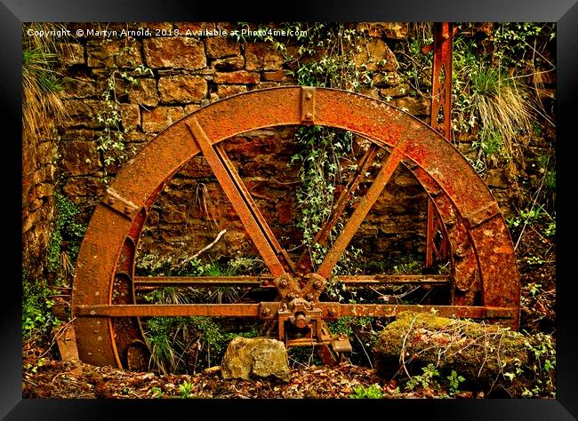 Old Mill Wheel Framed Print by Martyn Arnold
