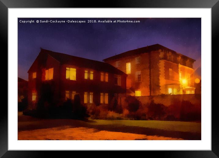 Large Building at night Framed Mounted Print by Sandi-Cockayne ADPS