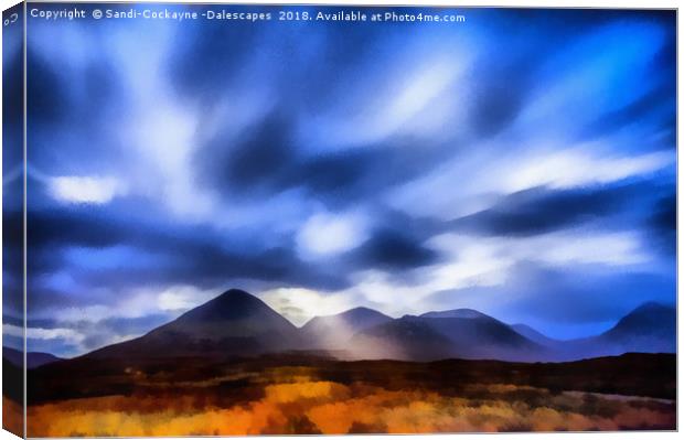 Moon Rays on The Black Cuillen Canvas Print by Sandi-Cockayne ADPS