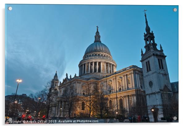 Saint Pauls Cathedral in London Acrylic by Angelo DeVal