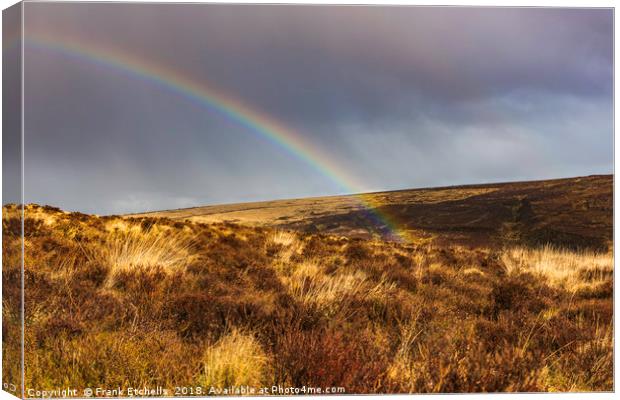 Dartmoor Rainbow 1 Canvas Print by Frank Etchells