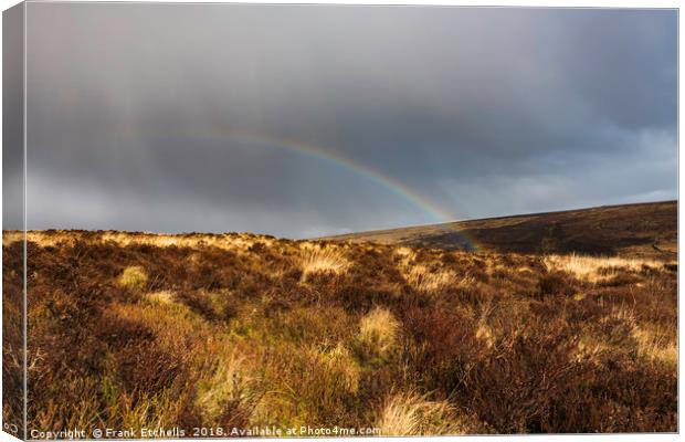 Dartmoor Rainbow 2 Canvas Print by Frank Etchells