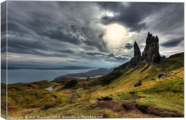 The Old Man of Storr Canvas Print by Phill Thornton