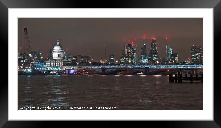 Blackfriars Bridge in London Framed Mounted Print by Angelo DeVal