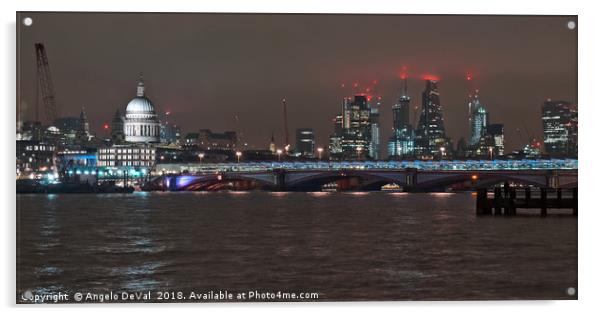 Blackfriars Bridge in London Acrylic by Angelo DeVal