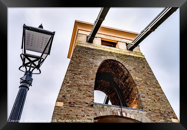 The Bridge and the Lamp Post Framed Print by Claire Turner