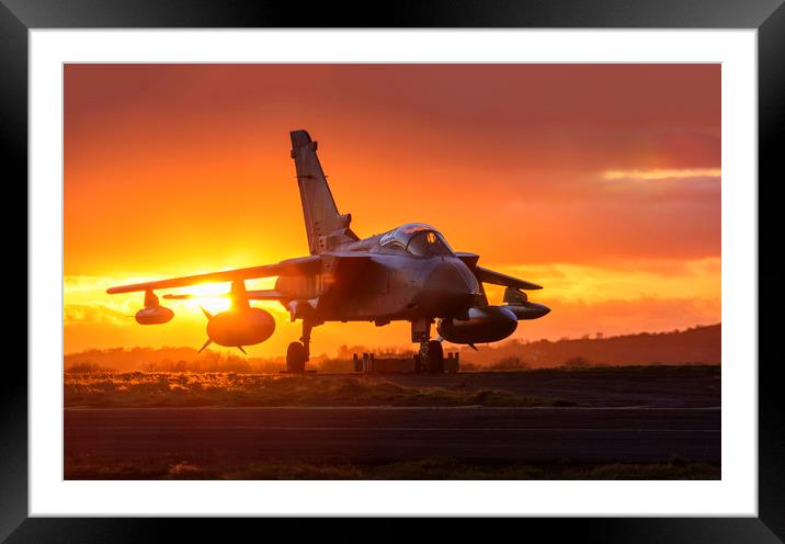 Swansea airport Panavia Tornado GR. 1 aircraft za3 Framed Mounted Print by Dean Merry