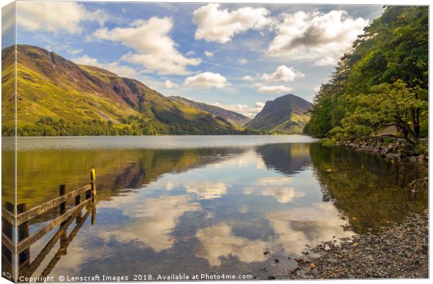 Buttermere looking to Fleetwith Pike Canvas Print by Lenscraft Images