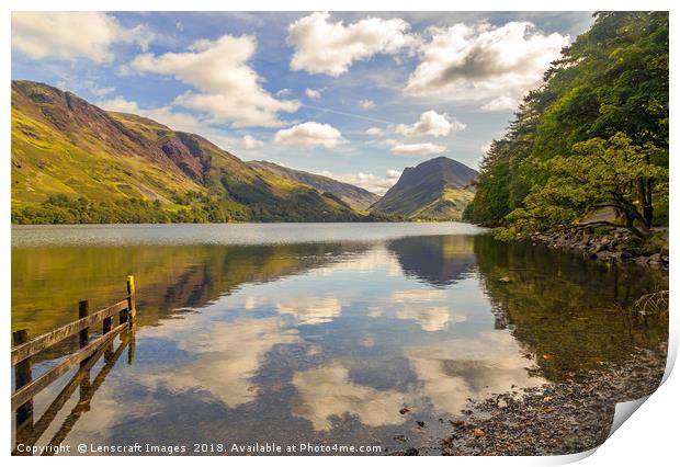 Buttermere looking to Fleetwith Pike Print by Lenscraft Images