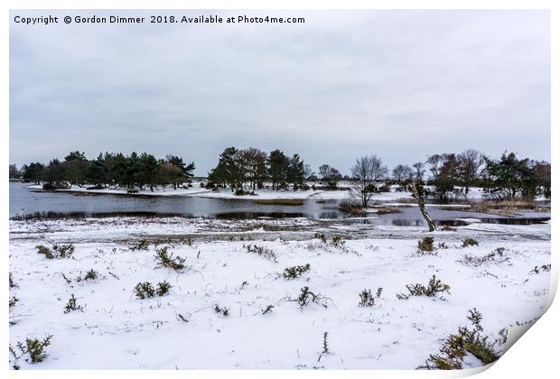 Hatchet Pond in Snow Print by Gordon Dimmer