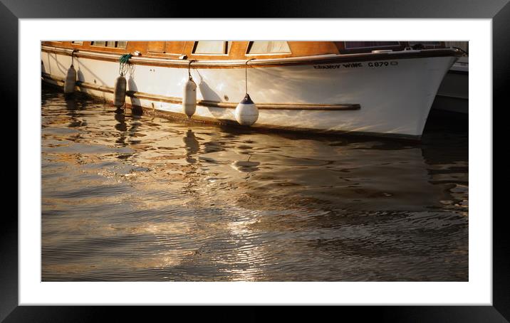          Sunset Reflections of the Boats Framed Mounted Print by Matthew Balls