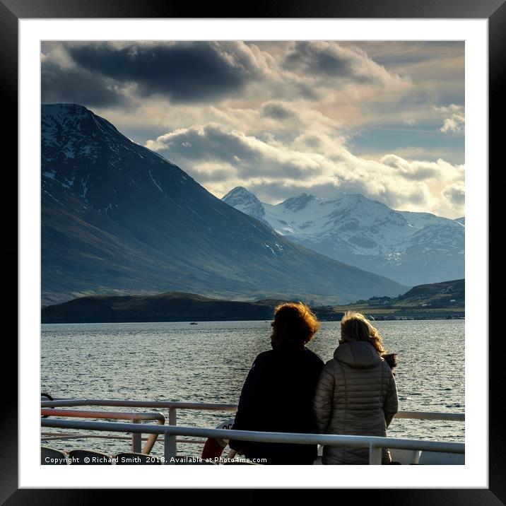 Two lassy's enjoy the view. Framed Mounted Print by Richard Smith