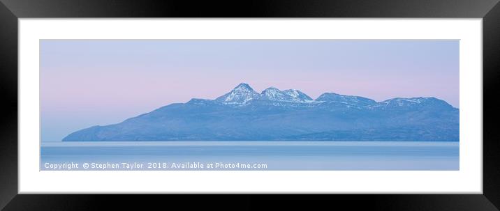 Isle of Rum Framed Mounted Print by Stephen Taylor