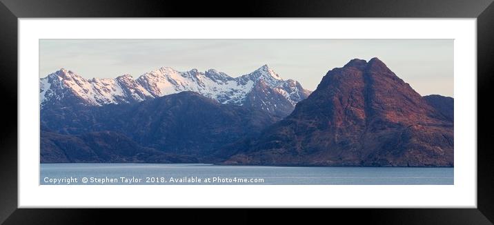 The Cuillin Ridge Framed Mounted Print by Stephen Taylor