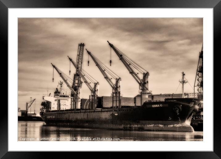 Sunderland by the Docks Framed Mounted Print by Antony Atkinson