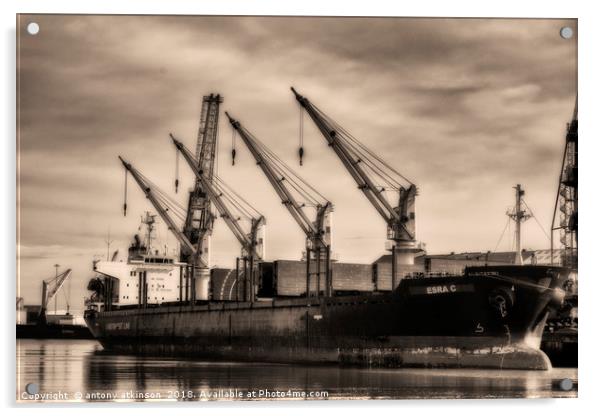 Sunderland by the Docks Acrylic by Antony Atkinson