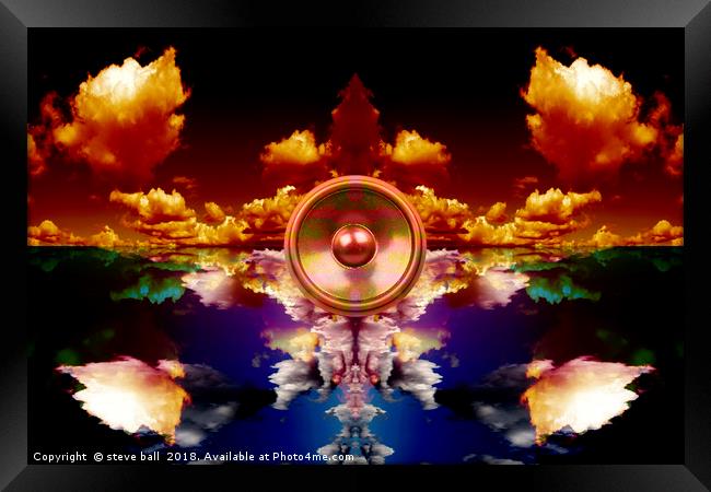 Music speaker kaleidoscope Framed Print by steve ball
