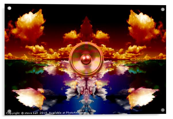 Music speaker kaleidoscope Acrylic by steve ball