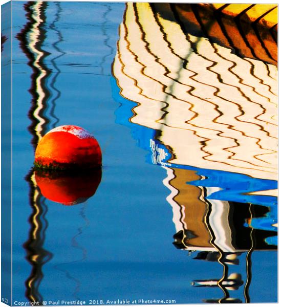 Reflection Brixham Harbour Canvas Print by Paul F Prestidge