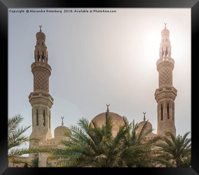 Mosque with blue sky Framed Print by Alexandre Rotenberg