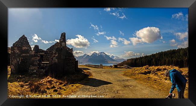 Glamaig, Skye from Mine No.1 on the Isle of Raasay Framed Print by Richard Smith